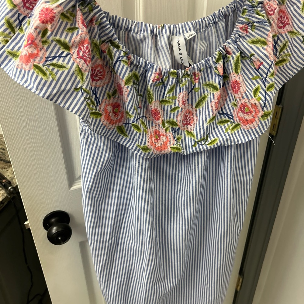 NWOT EMMA & MICHELE stripe floral dress.